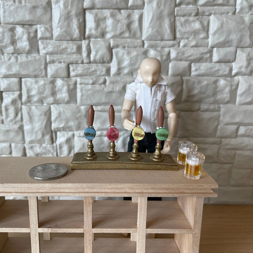 Dollhouse miniature beer tap - beer,