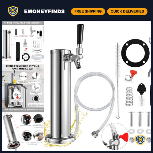 Single beer tap tower with - beer,