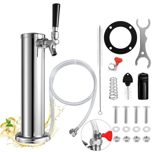 Stainless steel beer tap tower - steel,